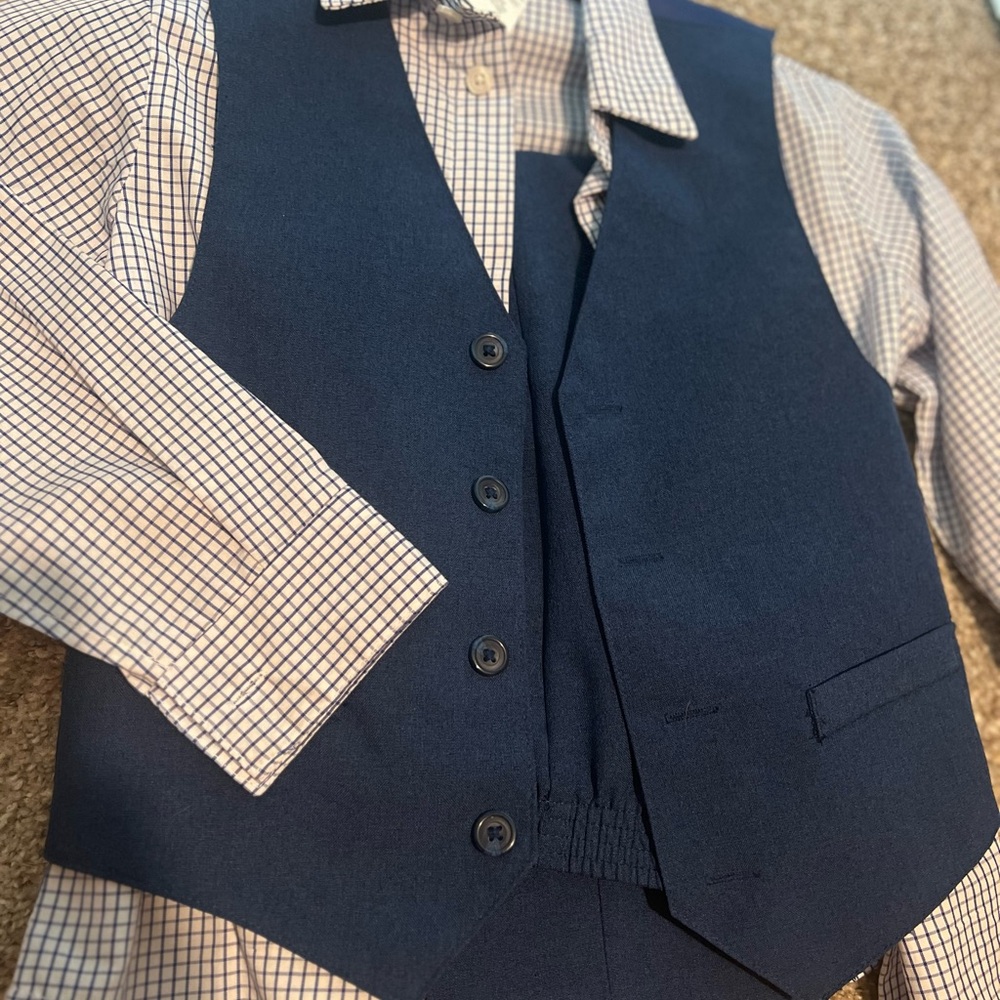 Boys Navy vest and pants set